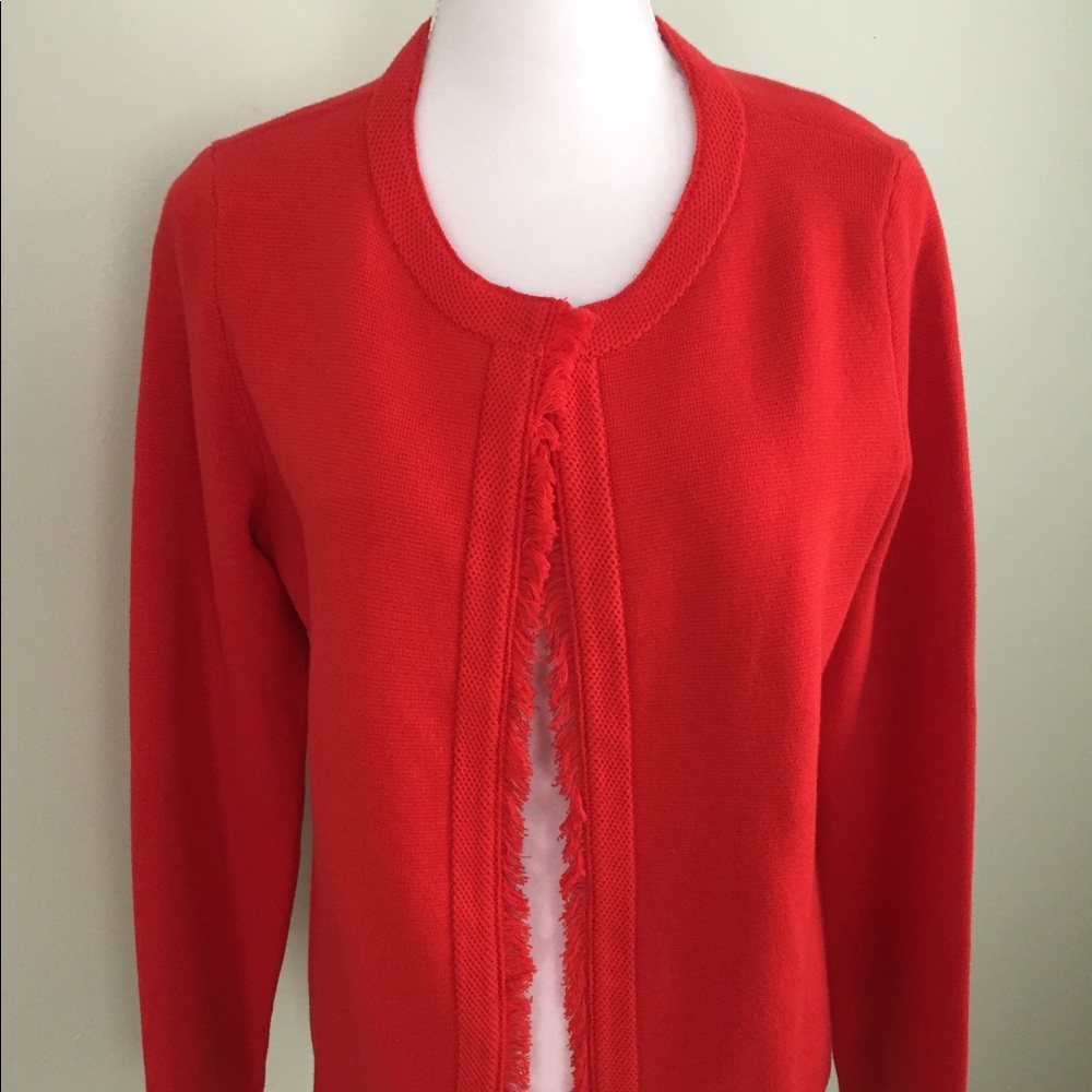 🎉🎉SOLD🎉Talbots Embellished Cardigan Red M